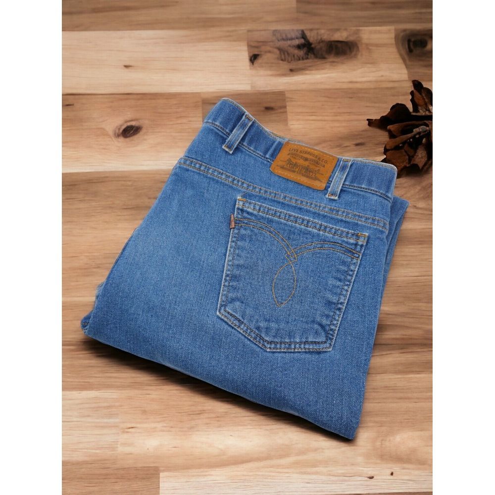Levis Jeans VTG Mens 44 Relaxed Loose Fit Brown Tab Blue Denim 90s 32" Inseam‎